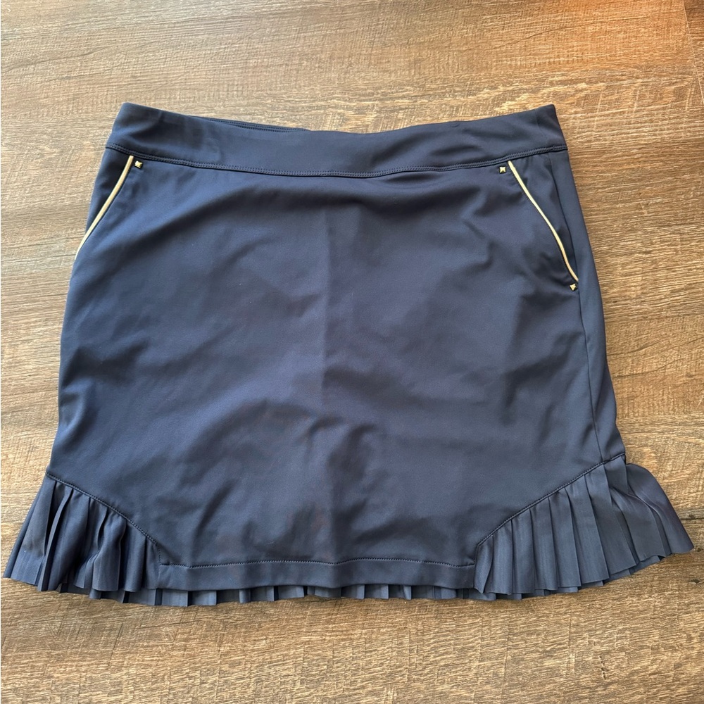 Greg Norman Women’s Navy Pleated Golf/Tennis Active Skort Sz Large w/ Pockets